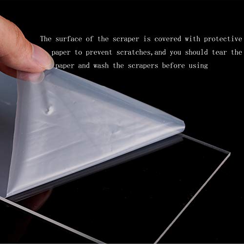 Maosifang Clear Acrylic Cake Scraper Smoother Stripes Cake Decorating Comb 9.45 Inch Edge Side Cake Scraper Frosting Combs For Cream Cakes Smooth Decoration,2 Styles #TOP3