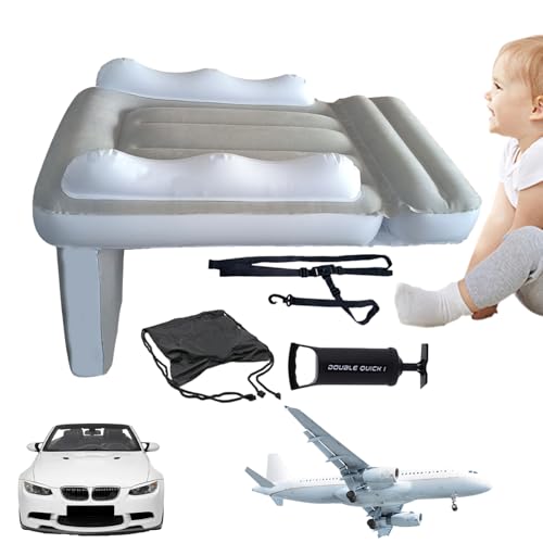 Nankoyal Cama Inflable para Coche para Niños, Colchón De Viaje con Protección Lateral, 80 X 60 X 50 Cm, Ligera Y Plegable, Ideal para Tren, Coche, Avión, Camping O Uso Doméstico