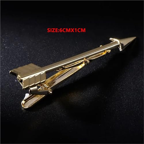 Pinza para corbata de flecha de metal elegante para camisas de caballero 4