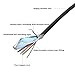 HangTon M12 A Code 8 Pin Female Right Angle Shielded Cable to Open Wire 24awg for Actuator Sensor Signal Industrial Controls Automation, Device Network DeviceNet, CANopen, IO Link, Profibus 3m