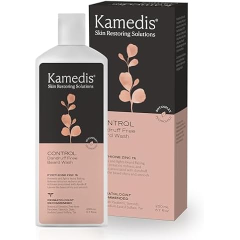 KAMEDIS Beard Wash - 6.7 Oz, Dandruff & Flake Free Ultimate Men's Shampoo, Contains Pyrithione Zinc & Salicylic Acid, Alleviates Itching & Irritation Cover