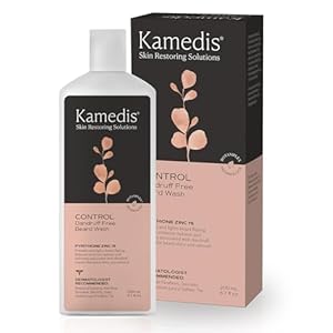 KAMEDIS OTC Beard Wash: Men’s Dandruff-Free, Flake-Free Ultimate Beard Wash, Alleviates Flakes, Redness, Itching, Irritation, Pyrithione Zinc, 6.7 Oz