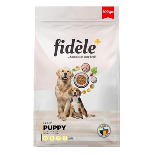 Image of Fidele+ Large Breed Puppy Food | 900g | High Protein for Growth | Strong Bones & Joints | Controlled Growth | Weight Management