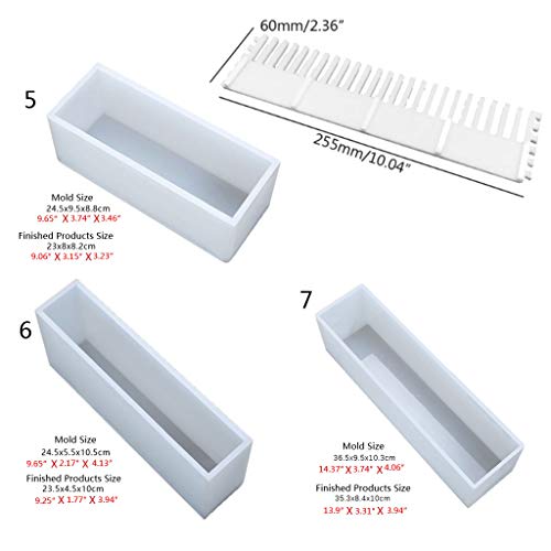 Fogun Silicone Mold Square Long Rectangle Shape Molds For Making Handmade Specimen Candles Diy Craft Mold Home Table Ornament #TOP6