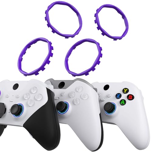 Image of Redesigned Replacement Octagonal Gated Sticks Accent Rings for Xbox Elite Series 2 Core, for Elite Series 2, for Xbox Elite, for eXtremeRate ASR Version Shell for Xbox Series X /S Controller - Purple