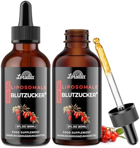 Liposomale Berberin Tropfen 3000mg Blutzucker-Unterstützung (120 ml) | Hochdosier mit Ceylon-Zimt Ingwerwurzel und präbiotischen Ballaststoffen für Stoffwechsel- und Verdauungsgesu