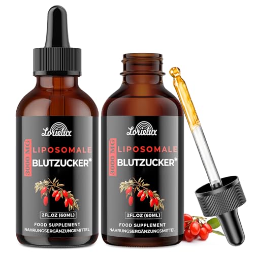 Liposomale Berberin Tropfen – 3000mg Blutzucker Tropfen hochdosier mit Berberine Ceylon-Zimt Ingwerwurzel und präbiotischen Ballaststoffen für Stoffwechsel- und Verdauungsgesundheit 120 ml