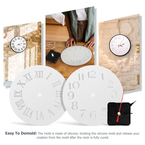 Moldes de silicona para reloj de resina, solución de fácil desmoldeo con 2 mecanismos 4
