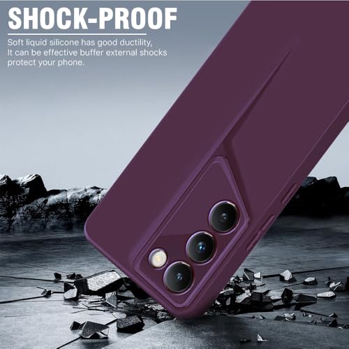 Image of WOW IMAGINE Slim Back Cover for Vivo Y200e 5G | Vivo T3 5G | Blade Series Ultra Thin Case with Lightweight Design | Camera Protection | Soft Matte Silicone Flexible Mobile Case - Purple
