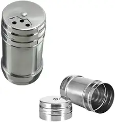 Saleiro Porta-Temperos de Inox com Tampa Basculante – Ideal para Condimentos, Açúcar e Sal – Design Moderno e Fácil de Usar na Cozinha - NEXUS MARKET