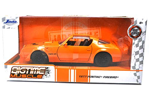1977 Pontiac Firebird Jada Toys 1:24 Big Time Muscle orange maquette montée métal voiture