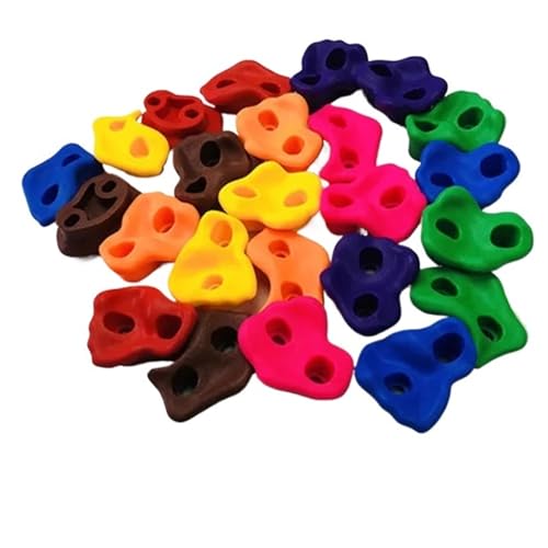 GDHKDDFL Struttura per Arrampicata Parete da Arrampicata con Giochi, Parete in Legno, Parco Giochi all'aperto, Staffa for Telaio(Colorful 10pcs with Screw)