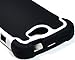 Bastex Double Layer Hard Hybrid Gel Case/Cover for HTC One S - Black & White