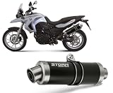 Scarico Moto Storm by Mivv Oval Nero acciaio inox Compatibile Con Bmw F 650 Gs 2008 > 2012