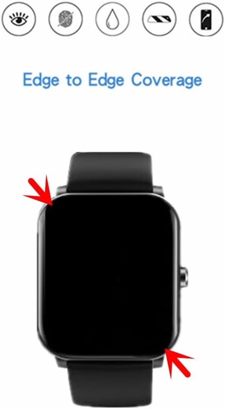 Screen Protector for L70 1.85'' Smartwatch, TPU HD Protective Film Compatible for Jacoosa/QONBINK 1.85'' Smart Watch L70 (6 PCS)