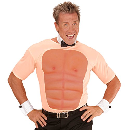 Preisvergleich Produktbild JGA Shirts Männer Sixpack Muskel Kostüm Tshirt Waschbrettbauch Stripper Outfit Junggesellenabschied Verkleidung Muskel T-Shirt Adonis