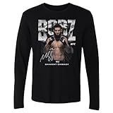500 LEVEL Khamzat Chimaev UFC Long Sleeve Shirt - Khamzat Chimaev Borz WHT (Black, Large)