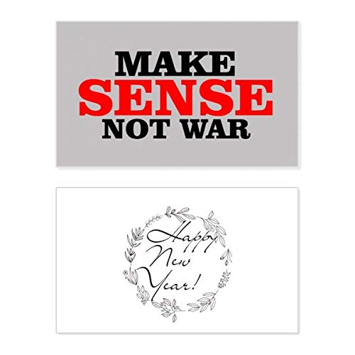 Tarjeta de Año Nuevo con lema conmemorativo de paz mundial 1