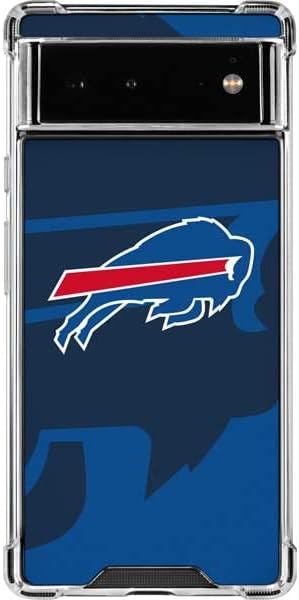 Skinit Clear Phone Case Compatible with Google Pixel 6 - Officially Licensed NFL Buffalo Bills Double Vision Design