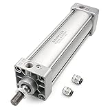 Baomain Pneumatic Air Cylinder SC 63 x 300 PT 3/8, Bore: 2 1/2 inch, Stroke: 12 inch, Screwed Piston Rod Dual Action