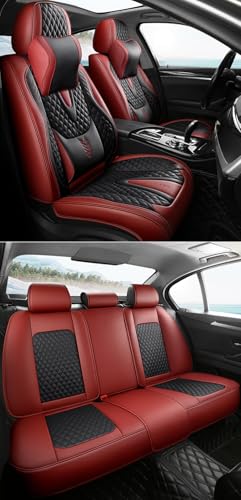 Congxy 車 シートカバー に適し トヨタ 200系 ハイエース S-GL(1型/2型/3型/4型/5型/6型) アクセサリー 防水 取付簡単 黒赤