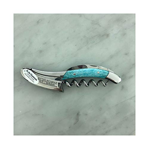 Laguiole en Aubrac Sommelier Waiters Corkscrew Camel Bone Light Blue