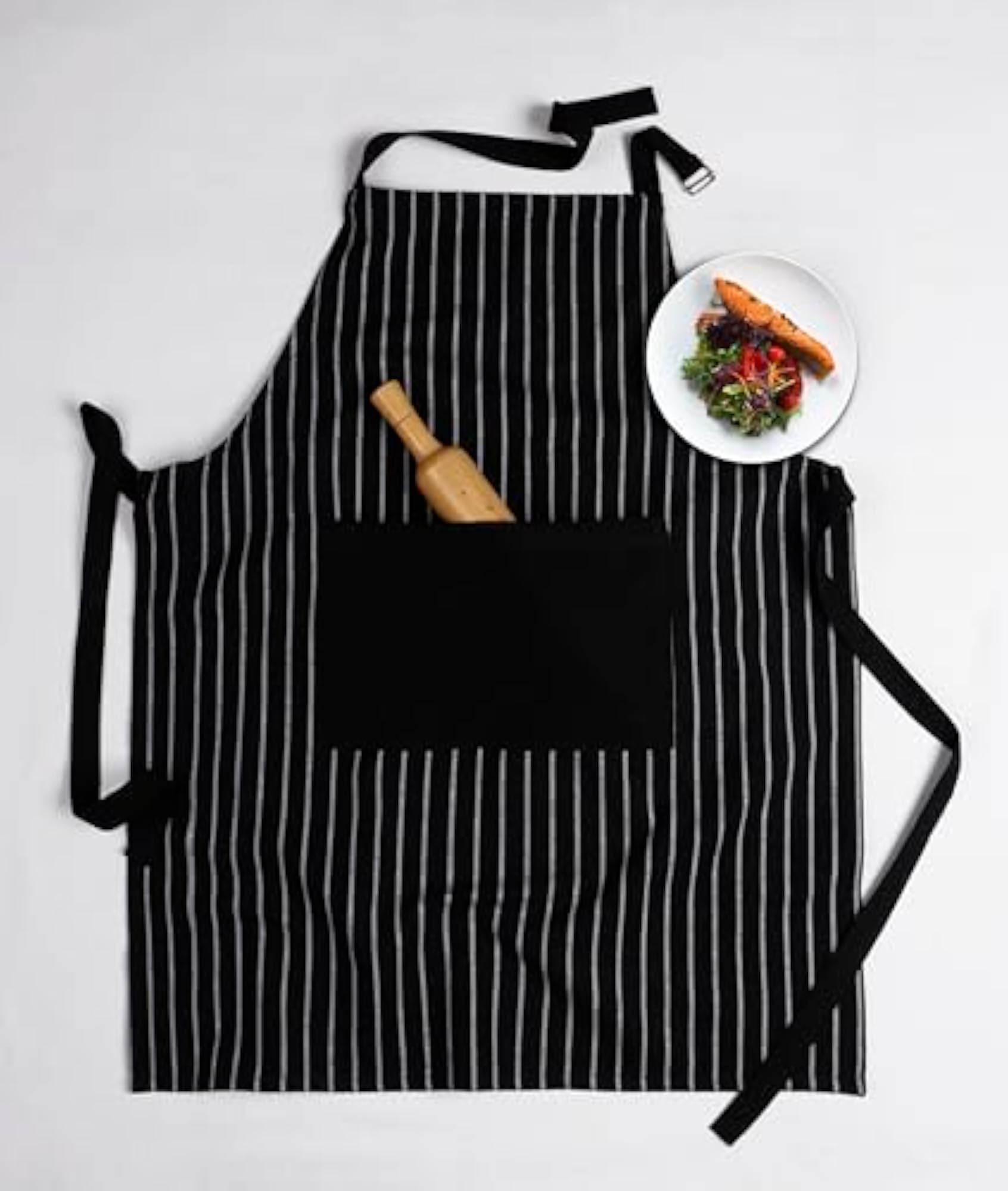 100% Cotton Adjustable Kitchen Apron with Pockets, 1 pc