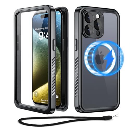 Boîtier étanche iPhone 15 Pro Max antichoc Beeasy avec protège-écran et objectif photo