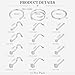 LOYALLOOK 18Pcs Nose Rings Studs 316L Surgical Steel Silver Nose Studs Double Hoop Nose Ring for Women Men 18G Silver Nose Rings Stud Hypoallergenic Nose/Body Piercing Jewelry 1.5mm 2mm 2.5mm 3mm CZ