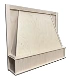 Castlewood 30' Chimney Style Range Hood Front - Red Oak (No Ventilator/Liner)