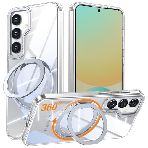 DOMIAMIA �Ή� Galaxy S25 �P�[�X Magsafe �M�����N�V�[ S25�P�[�X 360°��]�X�^���h Galaxy SCG31 SC-51F �N���A�P�[�X ���C�����X�[�d ����炭���[ S25�����P�[�X �J�o�[ �c�����Ή� �ČR�K�i �Ϗ�