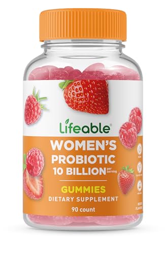 Lifeable Probiotics for Women | 10 Billion CFU | Great Tasting Womens Probiotic Gummies | Women Probiotic for Vaginal Health and Immune Support | 90 Probiotics Gummies