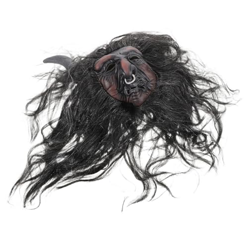 Masque de taureau effrayant en mousse souple Mikikit avec cornes légères et réutilisables