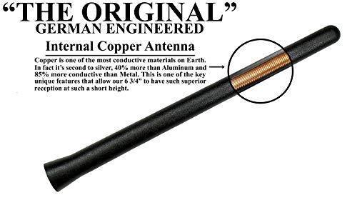 Antennamastsrus - The Original 6 3/4 Inch Is Compatible With Gmc Sierra 1500 (2006-2023) - Car Wash Proof Short Rubber Replacement Antenna Mast - Internal Copper Coil #TOP3