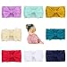 ZHW Baby Girls Cotton Turban Headbands Hair Flower Hairband 8 Pack