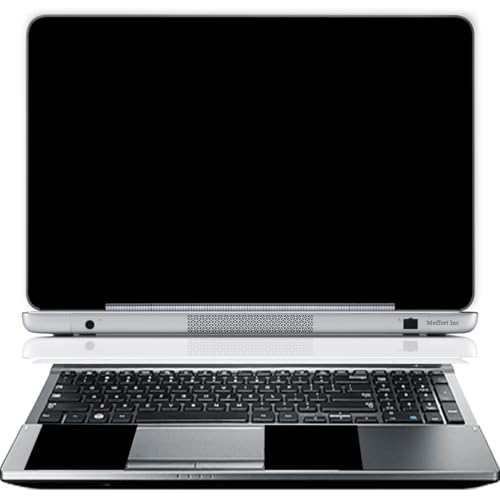 17 17.3 Inch Laptop Skin Sticker Cover Premium Sticker Cover Art Decal Decorative (Included 2 Wrist Pad Skins) - Black