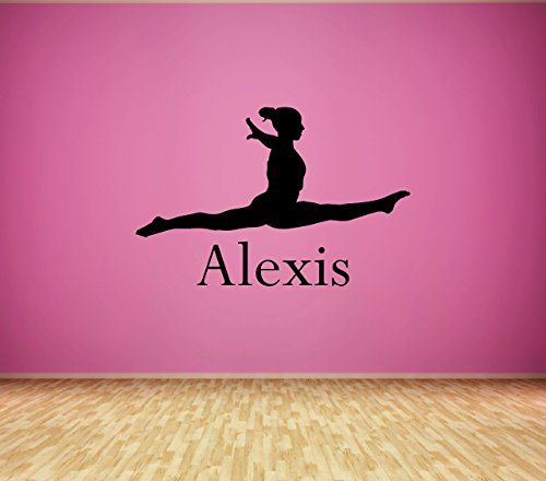 Custom Name Dance Wall Decal - Boys Girls Personalized Name Dancer Wall Sticker - Custom Name Sign - Custom Name Stencil Monogram - Boys Girls Room Wall Decor