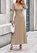 PRETTYGARDEN Women Sweater Dress Fall Fashion 2026 Long Sleeve V Neck Ribbed Knit Pleated A Line Elegant Maxi Winter Dresses (Khaki,XX-Large)