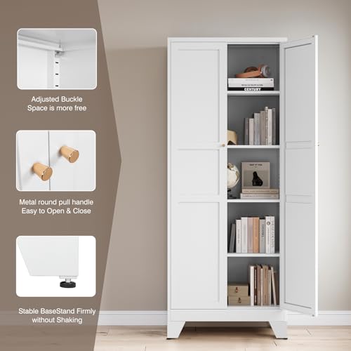 image for Yizosh Metal Pantry Cabinet, 75