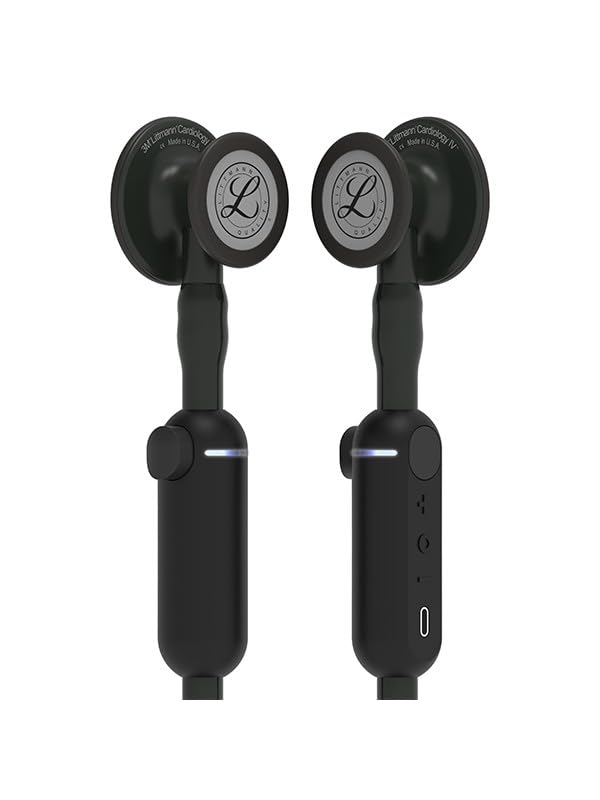 3M Littmann CORE Estetoscopio con Grabado Gratuito + Linterna Pupilar de Regalo (Black Edition)