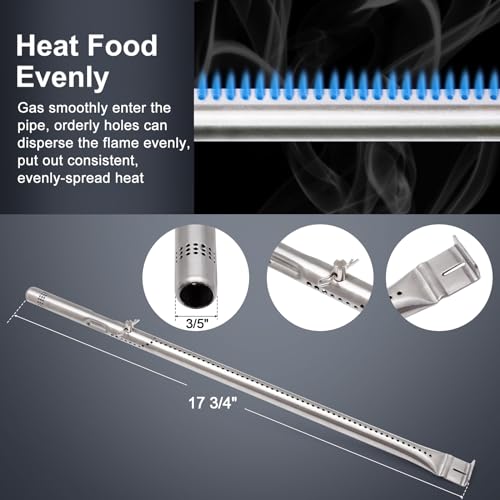 463347519 Replacement Parts for Char-broil Performance 5 Burner, G470-5200-W1 Burner & Heat Plates & Carryover Tubes for Charbroil 463347519, 463243518, 463275517, 463347518, 463373019, 463243519.