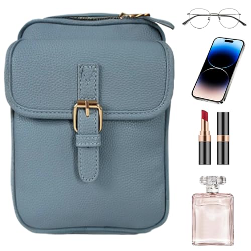 Sac à main à bandoulière en cuir vintage avec portefeuille intégré et grand volume pour femme