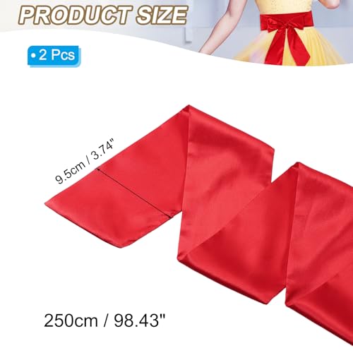 PATIKIL Satin Sash Belt, Wedding Party Bridal Blank Satin Waist Belts Prom Accessory2