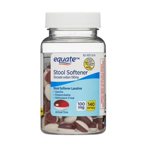 Docusate Sodium 100mg Stool Softener, 140 Softgels
