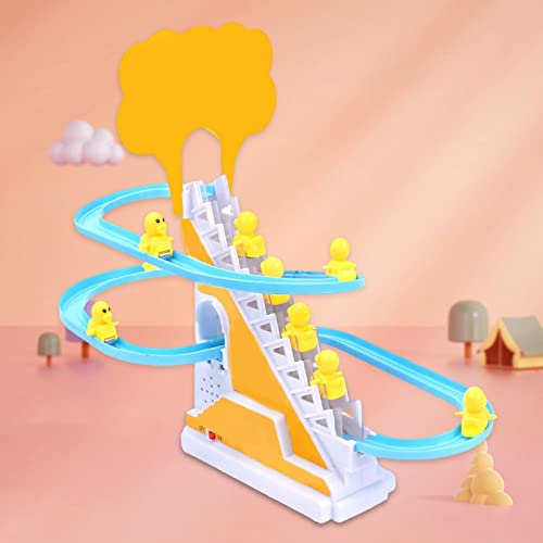 Garende 2x3Pcs Roller Coaster Toy Components for Kids - Slide Stairs and Accessories