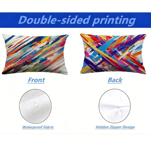Funda Cojín Exterior 40x60 Rectangular Impermeable para Banco de Jardín Pack de 2 3