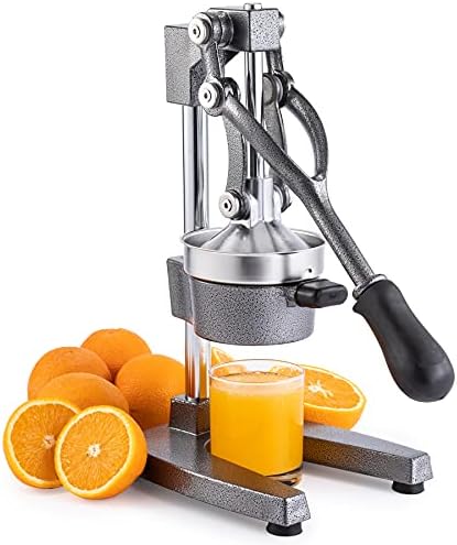 CO-Z Hand Press Juicer Machine, Manual Orange Juicer and Professional Citrus Juicer for Orange Juice Pom Lime Lemon Juice, Commercial Lemon Squeezer and Orange Crusher, Easy to Clean, Gray
