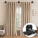 8PCS Upgraded No Drill Curtain Rod Brackets No Drilling Self Adhesive Curtain Rod Holder Hooks Nail Free Adjustable Curtain Rod Hook Curtain Hangers for Bathroom Kitchen Home Bathroom and Hotel(Black)