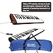 Kisangel 32-Key Melodica Waterproof Carrying Bag with Zipper Accordion Holder and Expanding File Folder Comfortable Handle Music Bag for Musicians