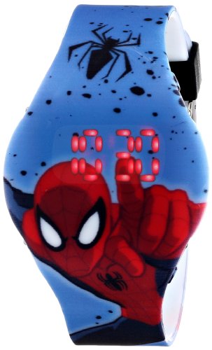 Marvel Ultimate Spider-Man Kids' SPD3446 Digital Display Analog Quartz Blue Watch